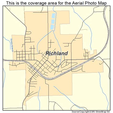 Aerial Photography Map of Richland, MO Missouri