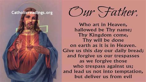 Our Father Prayer - The Lord's Prayer - Catholic Prayers