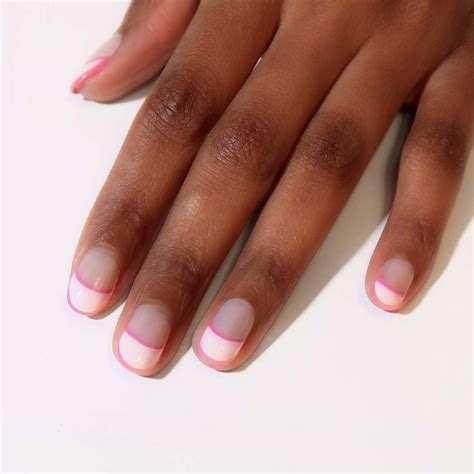 French Manicure Design With Brown