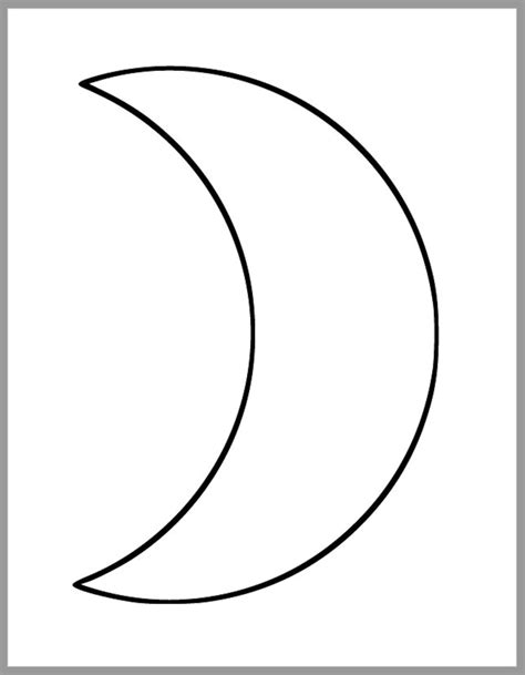 Printable Moon Template-Large Crescent Moon Cutout-9 inch | Etsy