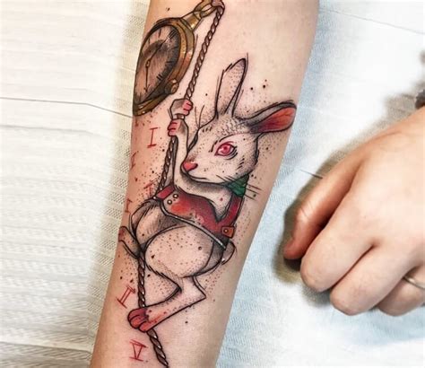 White Rabbit tattoo by Gustavo Takazone | Post 28297