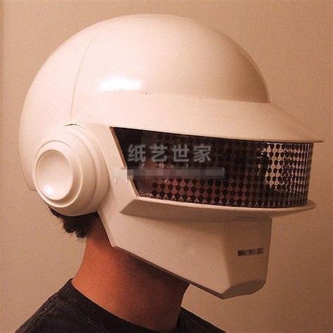 3D Kağıt Modeli Daft Punk Kask Maskesi 1:1 Giyilebilir Cosplay Modeli DIY El Yapımı Chi uygun ...