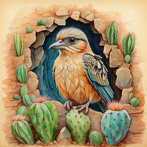 Desert Wildlife Bird Art Print Free Stock Photo - Public Domain Pictures