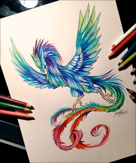 20+ Amazing Colour Pencil Drawings by Katy Lipscomb | Colorful art, Drawings, Dragon art