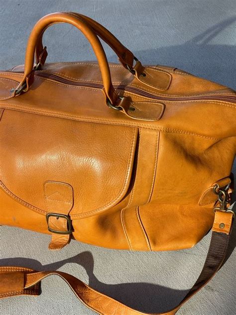 Vintage Vintage 1980s Real Leather Duffle Bag | Grailed