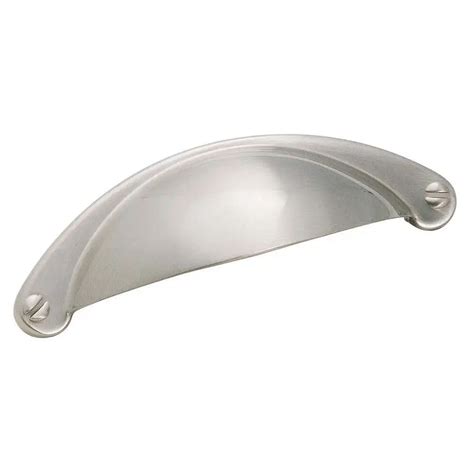 Amerock BP9365G10 Cup Pulls Cup Cabinet Pull 2-1/2 Inch Center Satin Nickel (026634082168-3)