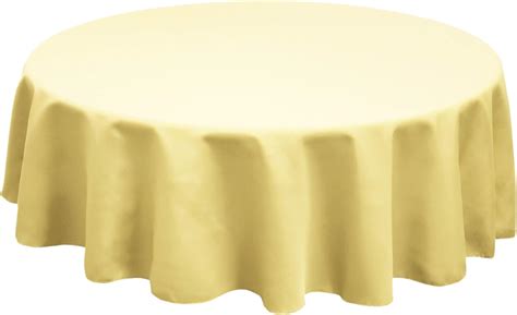 Amazon.com: TableLinensforLess Polyester Round Tablecloth, 60 Inch Round, (Butter Yellow ...