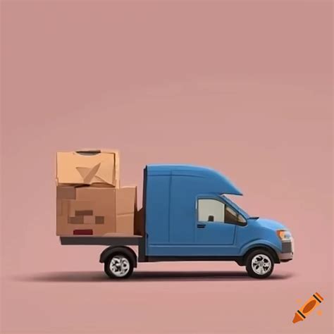 Delivery truck with boxes labeled muffins on Craiyon