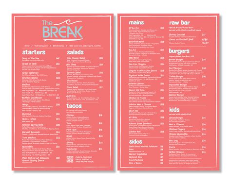 Menu — THE BREAK