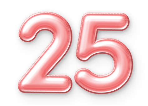 25 Number Balloon Pink 24652427 PNG