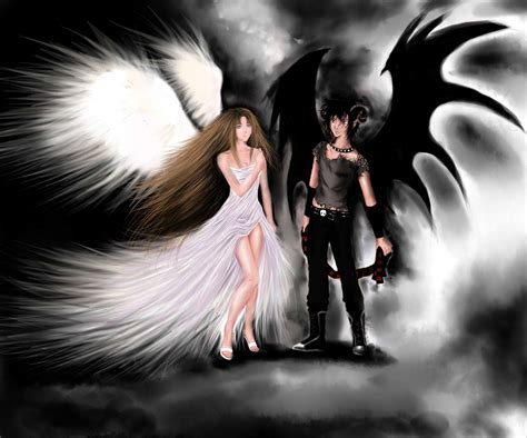 Angel and Demon.. by TheliaZein on DeviantArt