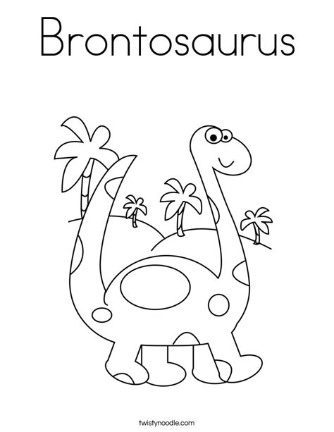 Brontosaurus Coloring Page - Twisty Noodle