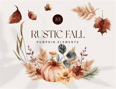 Fall Clipart Pumpkin Wreath Watercolor Fall Clipart Clipart - Etsy