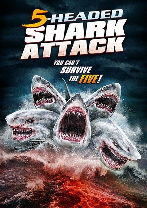 5-HEADED SHARK ATTACK Movie Poster Debut! | Attack movie, Shark attack, Shark