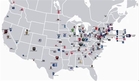 Map Of Mlb Ballparks Baseball Teams In Us Minor Leagues 0 Refrence ...