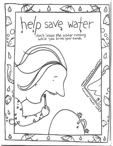 Free Water Conservation For Kids Coloring Pages, Download Free Water ...