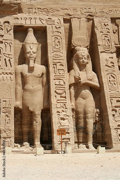 The Temple of Hathor and Nefertari, Abu Simbel, Egypt Stock Photo ...