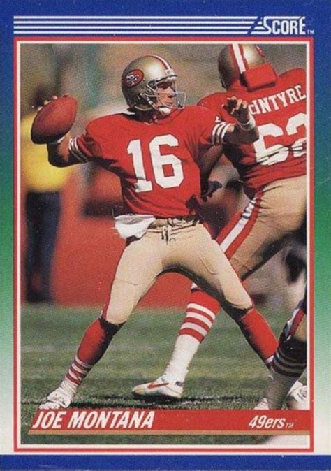 1990 Score #1 Joe Montana Football Card | Joe montana, Football cards, Sports cards