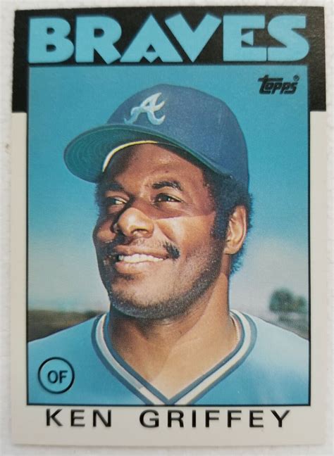 Ken Griffey Atlanta Braves 1986 Topps #411 Baseball Card Mint | eBay