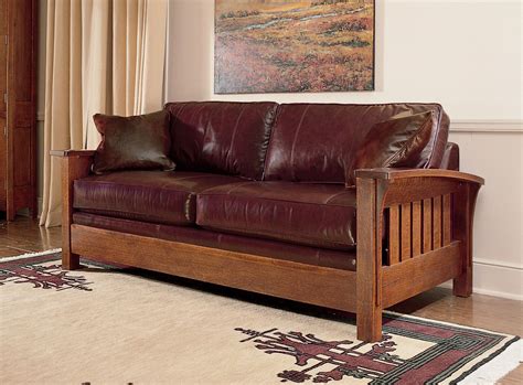 Mission Style Sofa Leather - Sofas Design Ideas