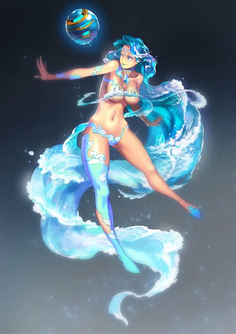 water elemental | LucyL [pixiv] | Anime | Pinterest | Manga girl, Manga ...