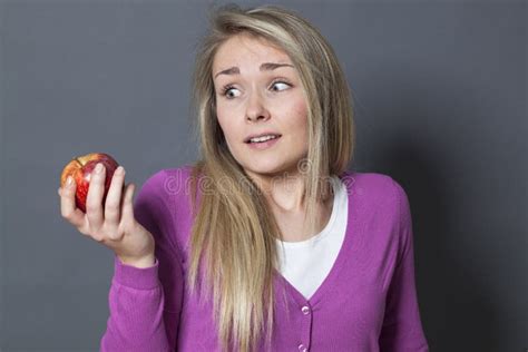 Innocent Young Blond Woman with Her Hands Together Being Sorry Stock Photo - Image of sorry ...