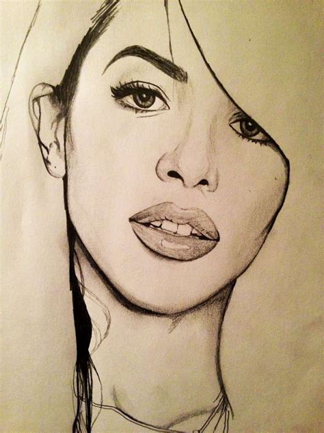 Drawings Of Aaliyah and A Drawing Of The Beautiful Aaliyah Dana Haughton | Aaliyah | Aaliyah art ...