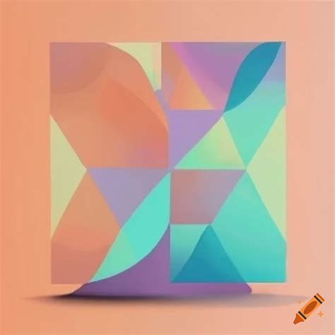 Pastel-colored geometric shape promoting calmness
