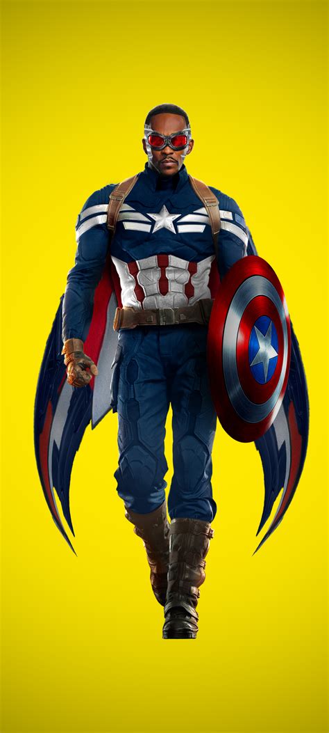 1080x2400 Resolution Falcon As Captain America Art 1080x2400 Resolution Wallpaper - Wallpapers Den