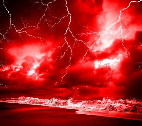 Red Lightning Wallpaper