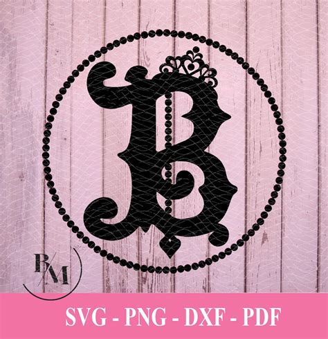 B-monogram Letter Svg Png Pdf Dxf Downloadable File | Etsy