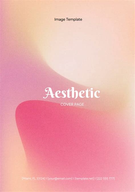 Aesthetic Cover Page Image Template - Edit Online & Download Example | Template.net