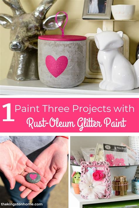 One Paint Three Projects with Rust-Oleum Glitter Paint - The Kingston Home