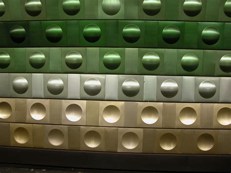 Image*After : photos : metal wall green spheres
