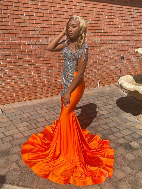 Orange Mermaid Dress