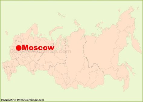 Moscow location on the Russia Map - Ontheworldmap.com