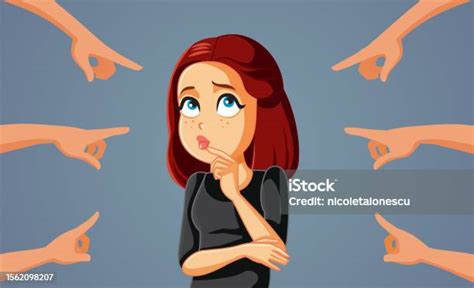 People Judging Girl Not Knowing What To Do In Life Vector Cartoon Stock Illustration - Download ...