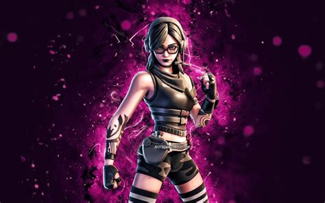 Download wallpapers Jawbreaker, 4k, violet neon lights, Fortnite Battle Royale, Fortnite ...