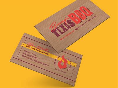 Benny's Texas BBQ – Business Cards by Jeff Schramm on Dribbble