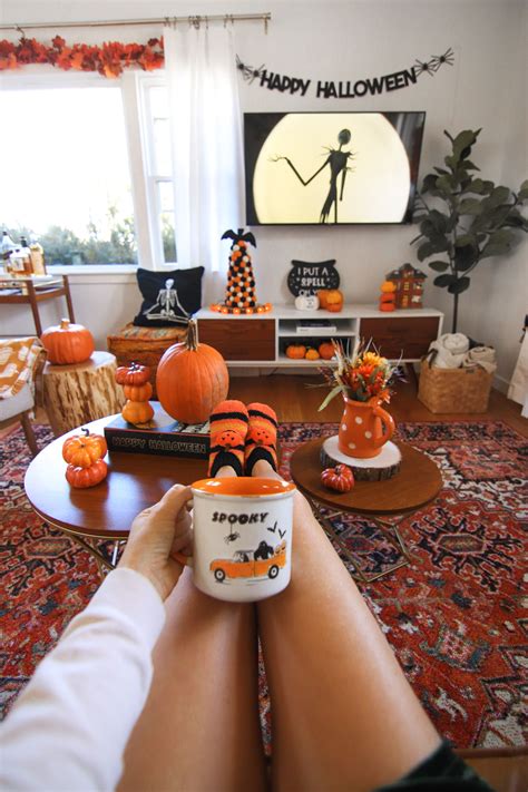 My Halloween Living Room Decor · steffy's pros + cons | Halloween room decor, Halloween ...