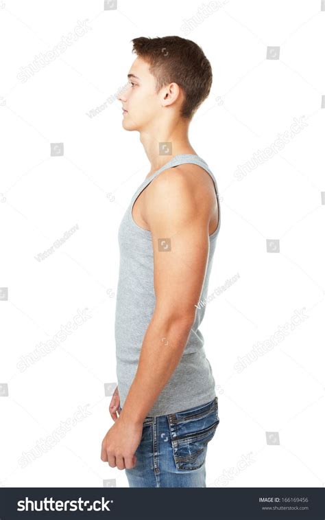 side view portrait of young man isolated on white background #Sponsored , #spon, #portrait#young ...