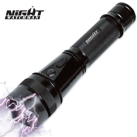 Night Watchman 2 Million Volt Black Stun Gun Flashlight CREE LED