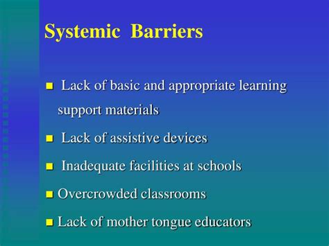 PPT - Barriers to Learning PowerPoint Presentation - ID:4564179