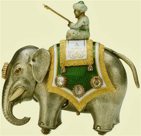 Elephant Automaton Carl Fabergé, circa 1900 Gold, Enamel, Silver, Ivory ...