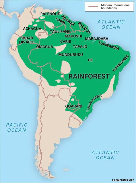Map of Brazil amazon rainforest - Map of amazon rainforest in Brazil (South America - Americas)