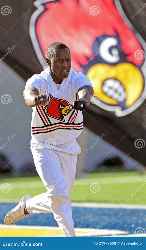 Louisville Cardinals Male Cheerleader Editorial Stock Photo - Image of ...