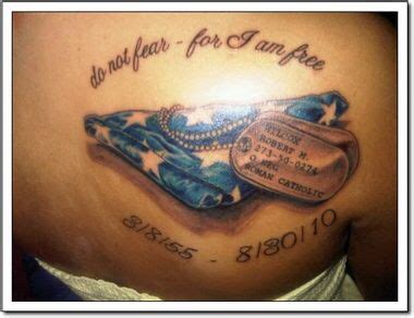 folded flag with dog tags tattoo - how-much-do-knuckle-tattoos-cost