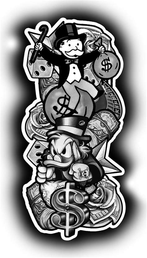 Tio Patinhas & Monopoly tattoo | Tatuagem de dinheiro, Tatuagens na ...