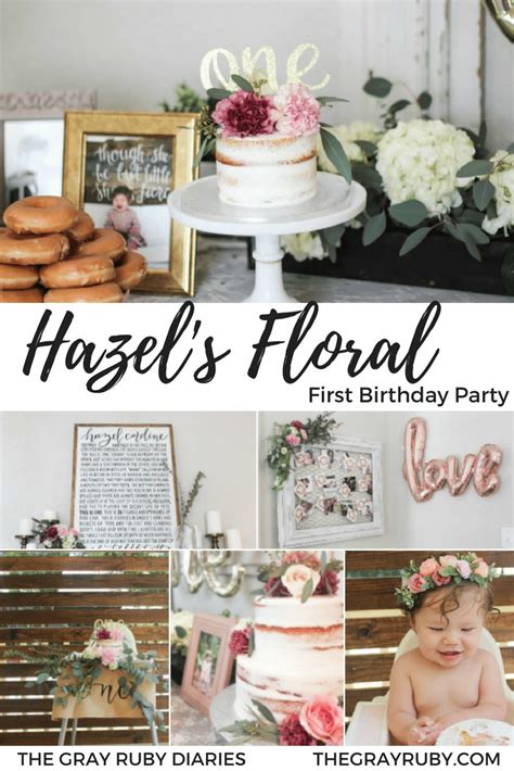 Floral First Birthday Party - lace and floral to make a sophisticated ...