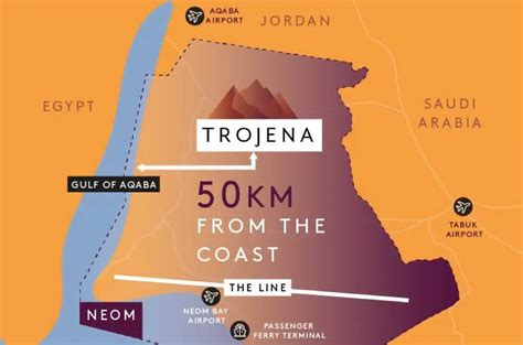 Neom and 'The Line' map shows the enormity of the project